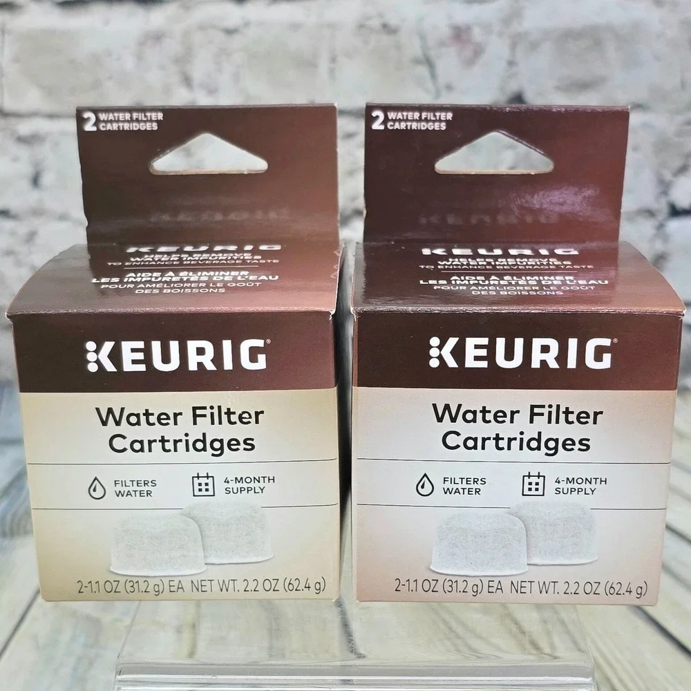 Keurig 3 Month Brewer Care Kit & 4 Water Filter Cartridges Bundle Descaling Set